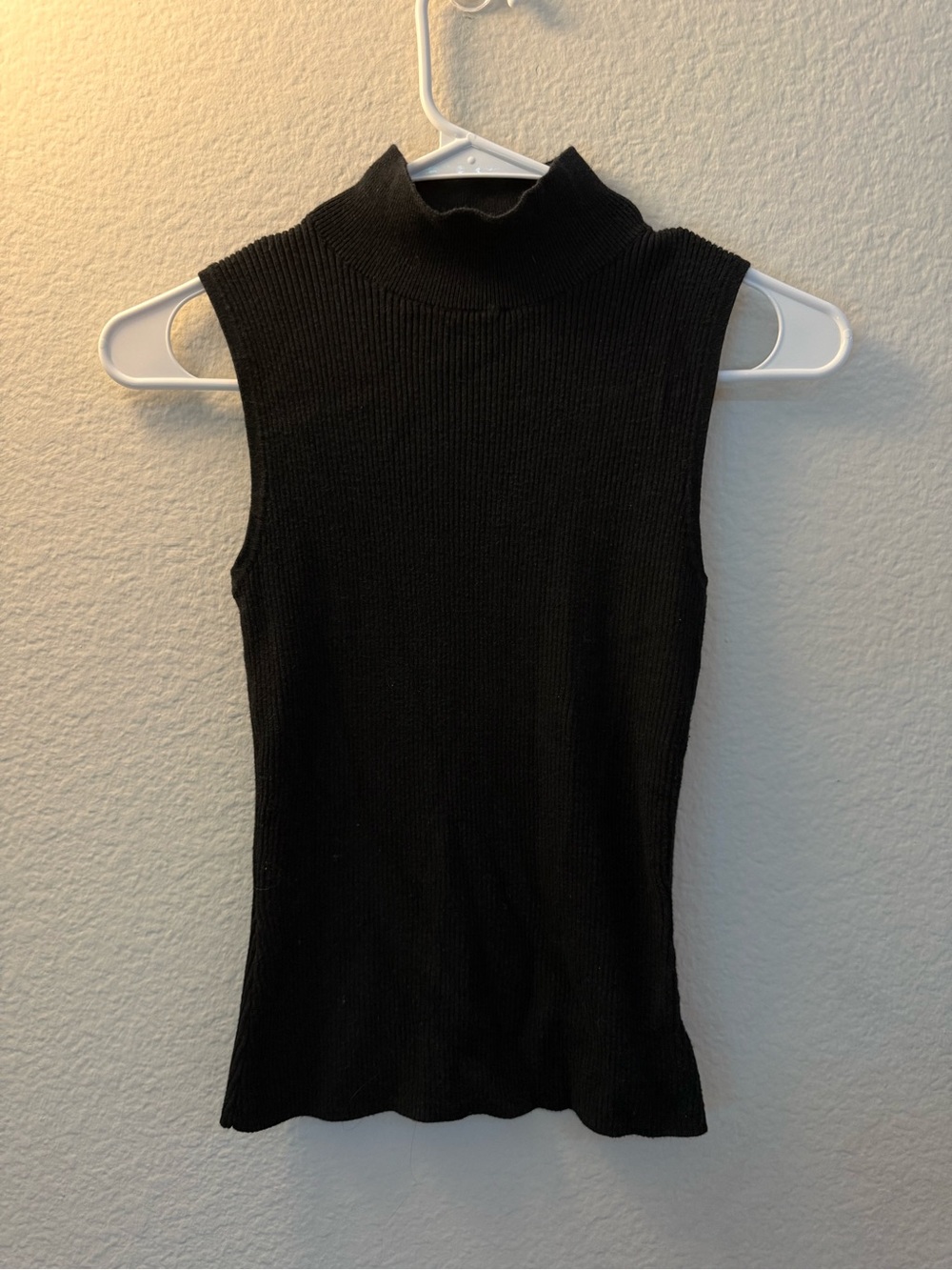 Sanctuary Sleeveless Black Mock Neck Ribbed Sweater Size XXS
